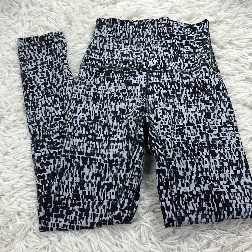 Lululemon Align Pant II 25" Urban Block Ice Grey Black